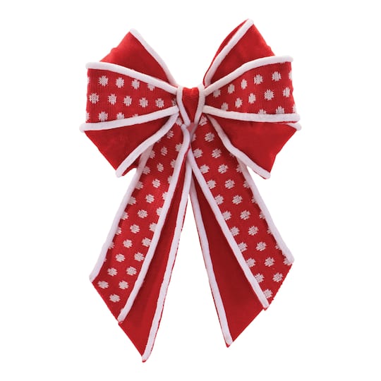 Melrose 18.5" Polka Dot Bows, 2ct.